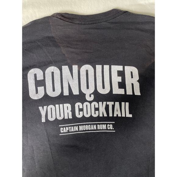 Captain Morgan Skull Tee Black XL Pirate Graphic Shirt - Picture 6 of 7